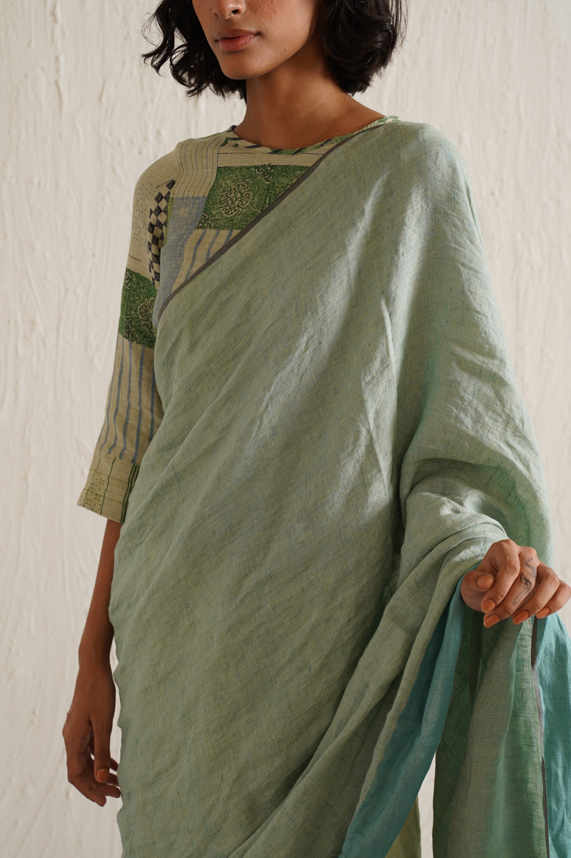 TEAL SAREE