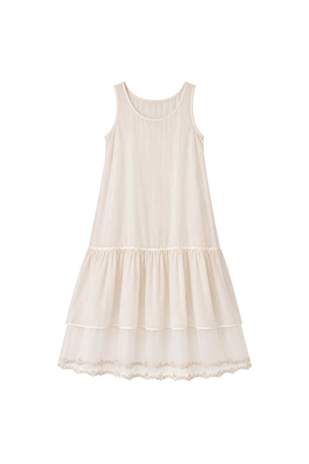 COTTON SILK UNDERLAYER WITH ORGANZA
