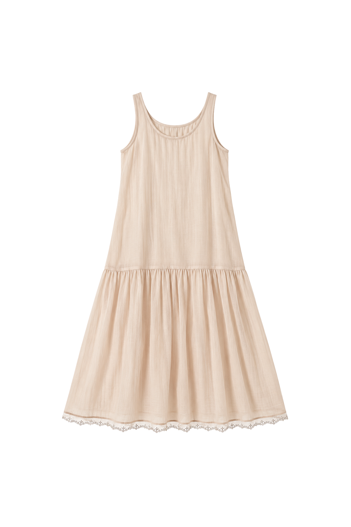 COTTON SILK UNDERLAYER WITH ORGANZA