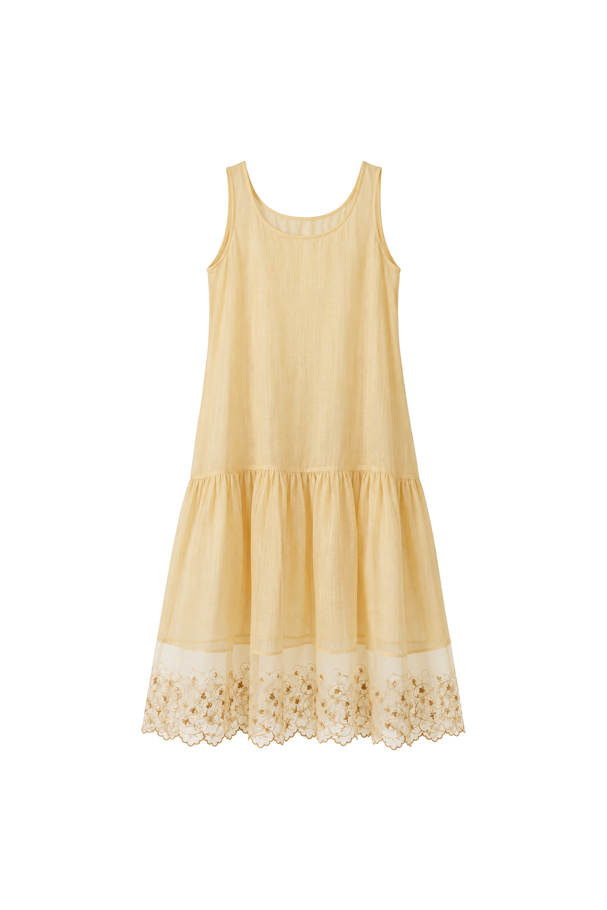 COTTON SILK UNDERLAYER WITH ORGANZA